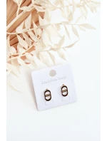 Oválné náušnice zlato