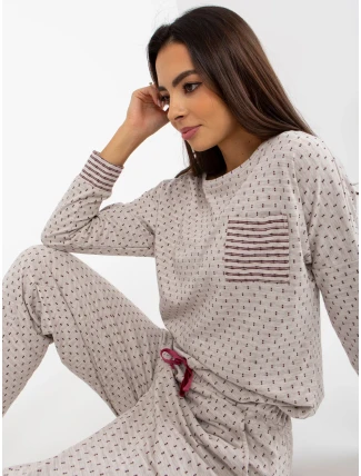 Pyžamo BR PI 9114 světle béžové