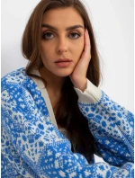 Dámský svetr LC SW 0301 bílý a modrý