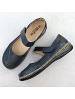 Dámská projmutá obuv na suchý zip tmavě modrá Unisoft 7026