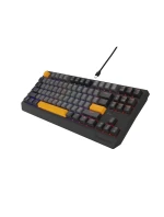 GENESIS Thor 230 TKL Herní klávesnice USB + RF Wireless + Bluetooth QWERTY Černá, šedá, oranžová