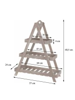 DŘEVĚNÝ SKLÁDACÍ KVĚTINOVÝ ZÁHON 3 POLICE