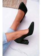 Dámské Semišové Lodičky Laura Messi olivové 2050