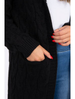 Černý svetr s kapucí a kapsami