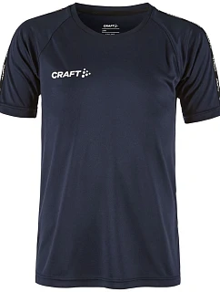 Craft Teamwear Squad Go Contrast Jersey Jr Dětské kontrastní sportovní tričko 82.2727 navy