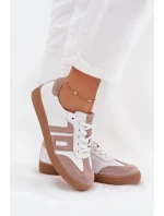 Dámské Kožené Tenisky Vinceza 79557 Bílá-Bežová