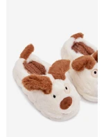 Dětské chlupaté bačkory pejskové hnědé Farnise Dětské chlupaté bačkory pejskové hnědé Farnise