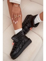 Dámské sněhule D.Franklin na platformě – černé