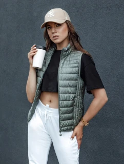 Dámská prošívaná vesta se stojáčkem STYLISHZ zelená FashionStreet TY4448