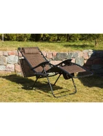 SKLÁDACÍ MULTIFUNKČNÍ ZAHRADNÍ LEHÁTKO SE STŘÍŠKOU 173X52/65X110CM HNĚDÉ