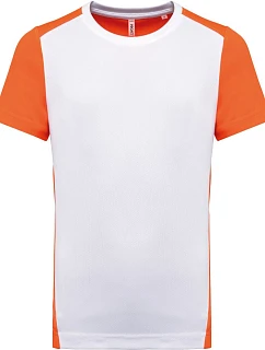 Kariban ProAct PA 4014 Pánské kontrastní sportovní tričko 20.4014 white/fluorescent orange