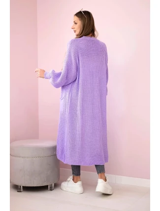Svetr dlouhý kardigan světle fialová