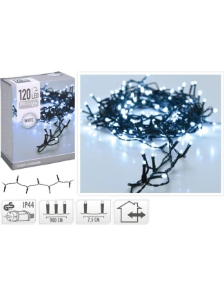 VÁNOČNÍ STROM SVĚTLA SVĚTELNÝ ŘETĚZ 120 VEDL STUDENÁ BÍLÁ