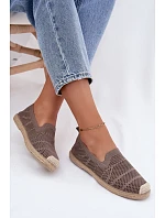 Dámské Otevřené Espadrilky Textilní Khaki Candessa Dámské Otevřené Espadrilky Textilní Khaki Candessa