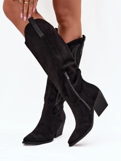 Kozačky na podpatku model 218491 Step in style