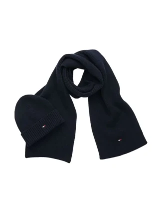 Čepice + šála Tommy Hilfiger Jr AU0AU01651 dětské Čepice + šála Tommy Hilfiger Jr AU0AU01651 dětské