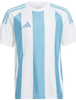 Dětské tričko adidas Striped 24 Jersey bílo-modré IW2137