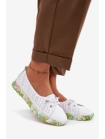 Kožené dámské polobotky S.Barski GR61-5970 Bílé