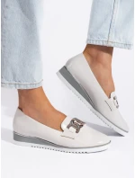 Praktické  polobotky dámské bílé platforma