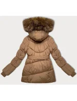 Dámská bunda typu bublina ve velbloudí barvě pro přechodné období J Style (5M3238-62)