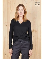 NEOBLU Sullivan Women Dámský svetr s výstřihem do V 24.3988 deep black