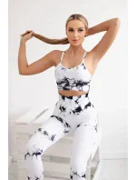 Fitness set top+ legíny push up bílý Fitness set top+ legíny push up bílý