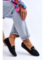 Klasické Slip On Mokasíny Černá Carly