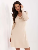 PM SK šaty DF61033.58 světle béžové