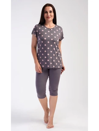 Dámské pyžamo kapri Puntík Dámské pyžamo kapri Puntík