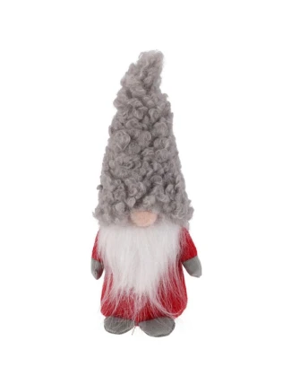 DEKORATIVNÍ SANTA CLAUS 22CM ŠEDÝ