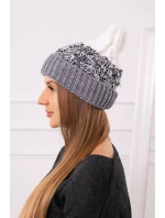 Dámská čepice Samara K346 šedá+černá