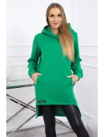 Zateplená mikina s delšími zády světle zelená Zateplená mikina s delšími zády světle zelená