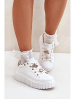 Dámské tenisky s ozdobami bílé Grelesi