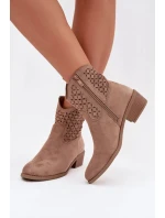 Boty na podpatku model 224706 Step in style Boty na podpatku model 224706 Step in style