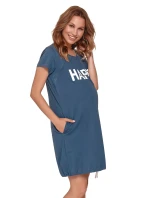 Dámská těhotenská košile 9504 deep blue - Doctornap