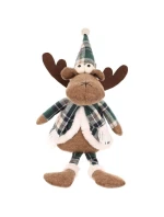 VÁNOČNÍ DEKORATIVNÍ SOBI HNĚDÍ 35+20CM