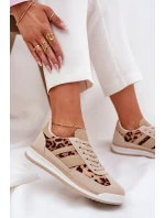 Sportovní obuv dámské sneakers leopardí béžovo-hnědé Galabis