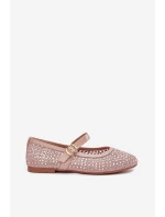 Zdobené Dámské Baletky S Páskem A Přezkou Béžové Avirae