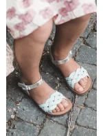 Dětské sandály se zapínáním na suchý zip a propletené pásky Blue Dianttha