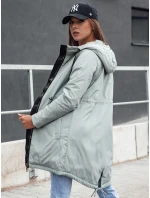 Dámská přechodná bunda parka s kapucí VERCHA zelená FashionStreet TY4404