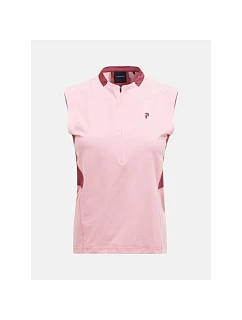 Dámské tričko PEAK PERFORMANCE W Mountainbreath Sleveless Polo, růžová barva