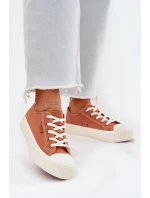 Dámské textilní tenisky na platformě Big Star RR274778 Oranžové