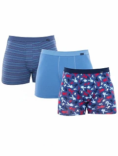 Pánské boxerky 3Pack 946/08 modrá mix - Cornette