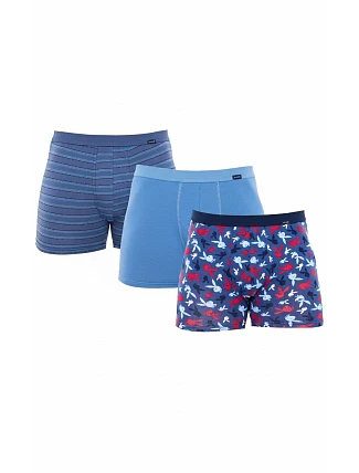 Pánské boxerky 3Pack 946/08 modrá mix - Cornette