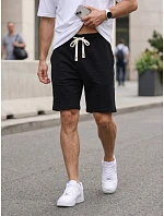 Pánské černé teplákové kraťasy FashionStreet SX2632