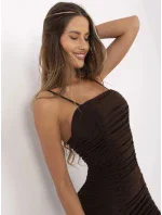 Šaty DHJ SK 13925.11P tmavě hnědá Šaty DHJ SK 13925.11P tmavě hnědá