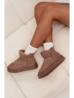 Dámské sněhule z přírodního semiše Vinceza – béžové