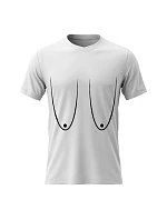 Pánské bavlněné tričko s potiskem - PRSA (VELKÁ) - bílé