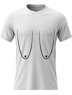 Pánské bavlněné tričko s potiskem - PRSA (VELKÁ) - bílé