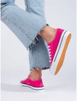 Krásné dámské tenisky růžové bez podpatku Krásné dámské tenisky růžové bez podpatku